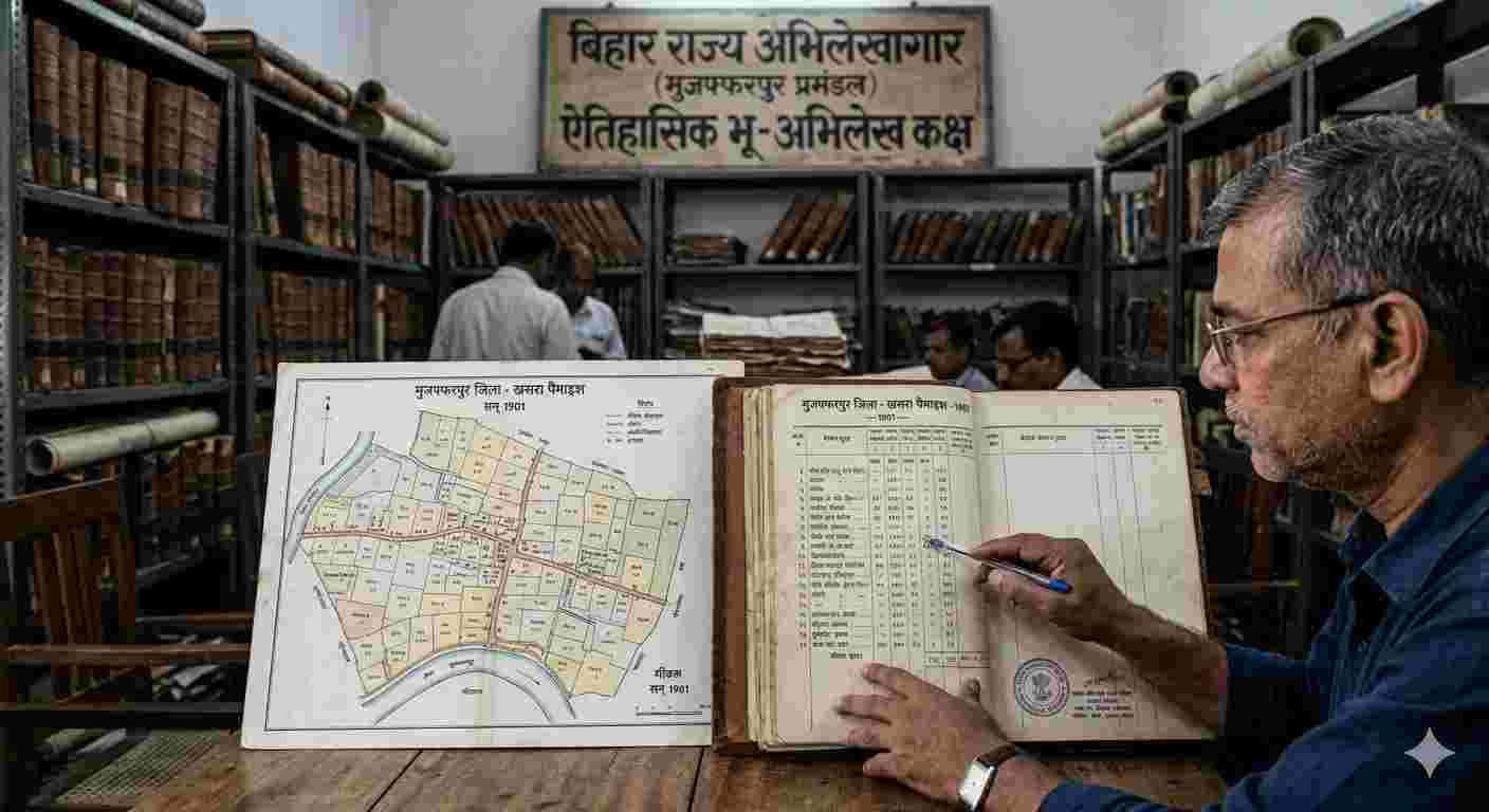 muzaffarpur ke sabhi block ka khatiyan,jamabandi rajister2 or panchnama batwara